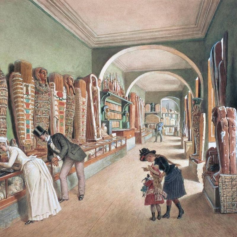Der Korridor und das letzte Kabinett der ägyptischen Sammlung