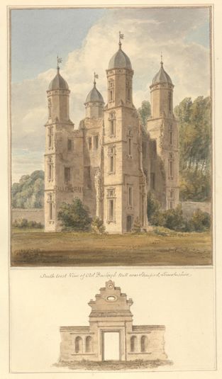 South West View of Old Burleigh Hall near Stamford, Lincolnshire