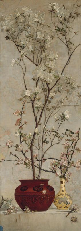 Still Life with Azaleas and Apple Blossoms