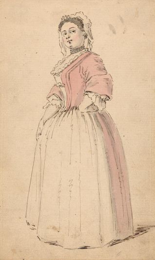 A Young Woman in a Pink Dress