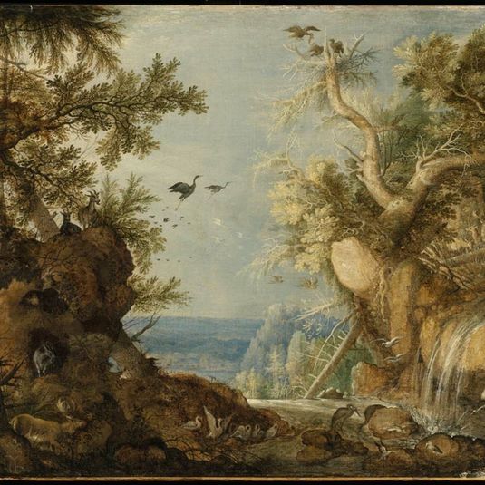 Rocky Landscape with Animals