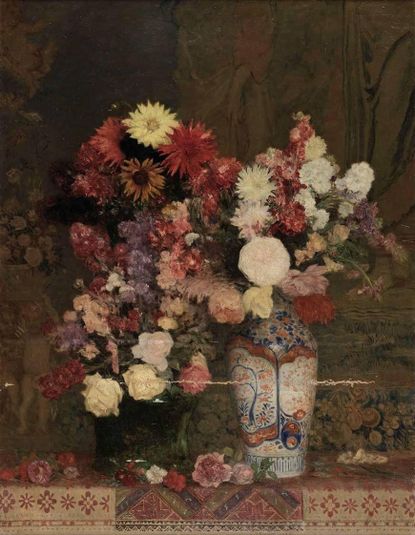 Herbstblumen mit Vase