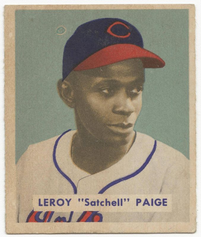 Baseball card for rookie Leroy "Satchel" Paige