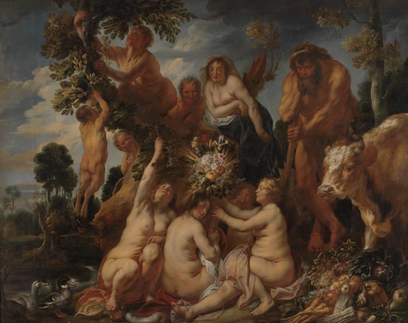 Achelous Defeated by Hercules. The Origin of the Cornucopia. (Allegory of Fruitfulness)