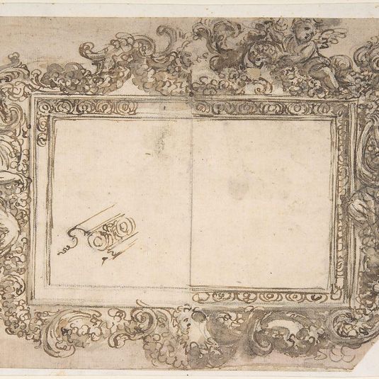 Design for a Carved or Openworked Frame with a Variant