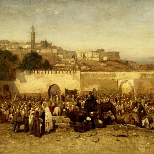 Market Day Outside the Walls of Tangiers, Morocco