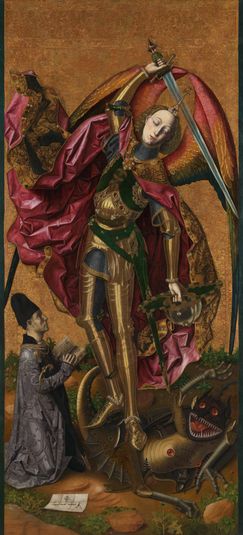 Saint Michael triumphant over the Devil with the Donor Antoni Joan