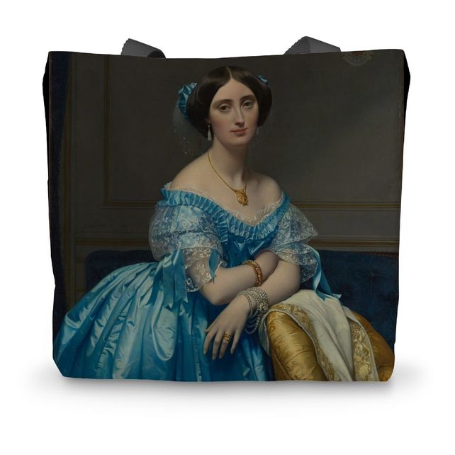 Joséphine-Éléonore-Marie-Pauline de Galard de Brassac de Béarn (1825–1860), Princesse de Broglie, Jean Auguste Dominique Ingres  Canvas Tote Bag Smartify Essentials
