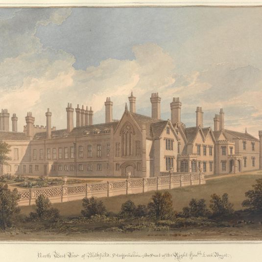 North West View of Blithfield; Staffordshire, the Seat of the Right Hon'ble, Lord Bagot