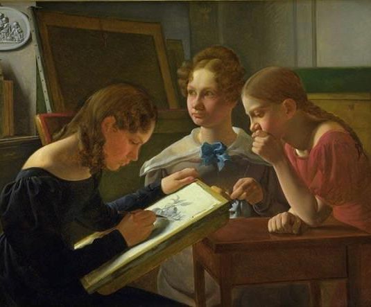Three Young Girls. The Artist's Sisters: Alvilde, Ida and Henriette