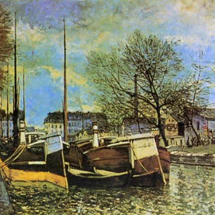Barges on the Saint Martin Canal
