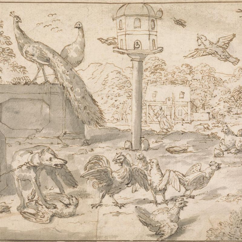 Landscape with Birds and Dog