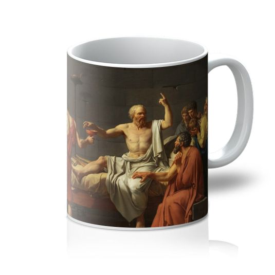 The Death of Socrates, Jacques Louis David Mug Smartify Essentials