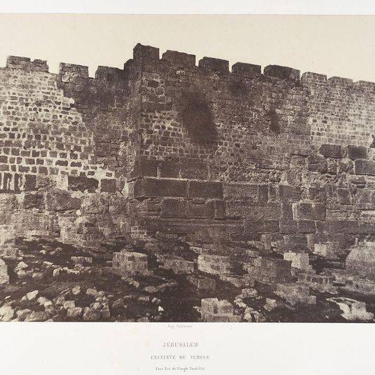 Jérusalem, Enceinte du Temple, Face Est de l'angle Nord-Est
