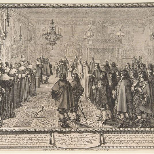 Ceremony of the Contract of Marriage between Władysław IV, King of Poland, and Marie Louise Gonzaga, Princess of Mantua, at Fontainebleau