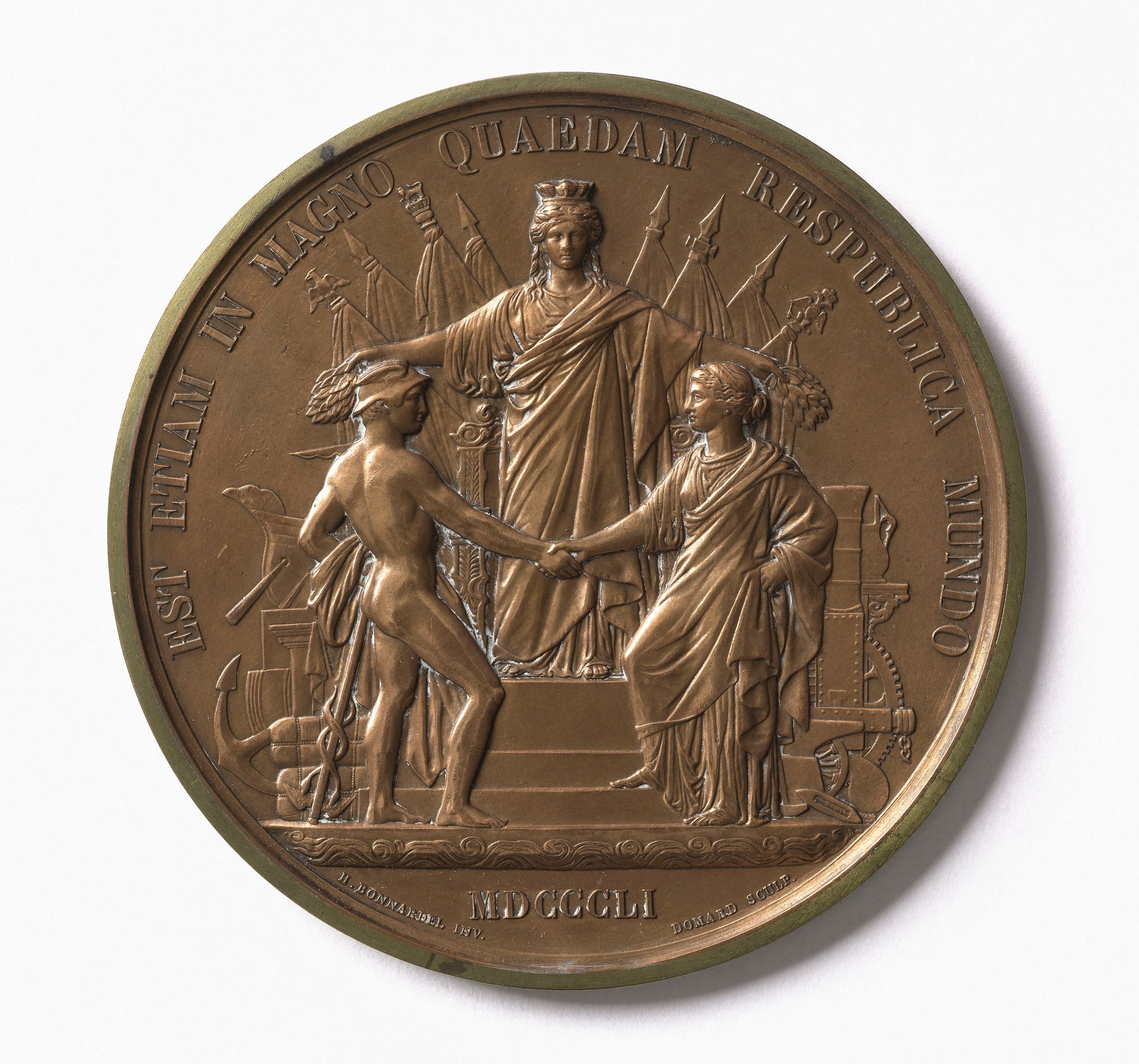 Cliché de la première médaille de l'Exposition universelle de Londres, 1851
