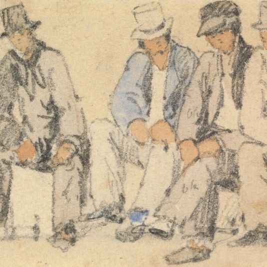 Group of Four Seated Men