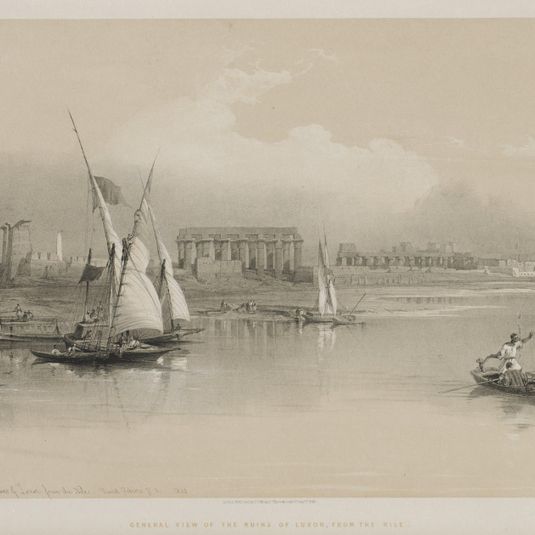Egypt and Nubia, Volume I: General View of the Ruins of Luxor, From the Nile