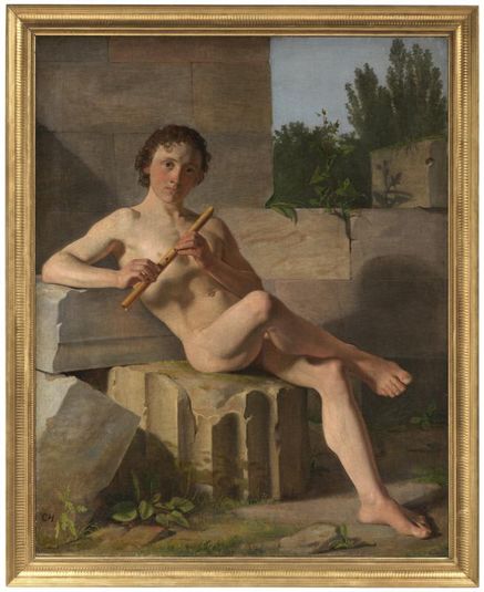 A Male Model Playing Flute