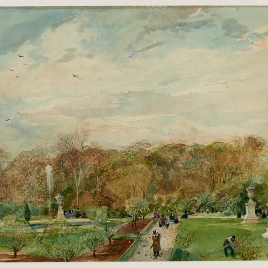 Jardin des Tuileries, pelouses du jardin réservé, 1871