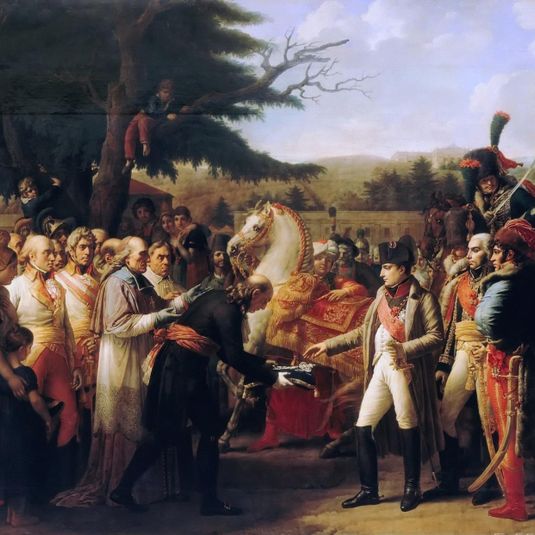 Napoleon Bonaparte receiving the keys of Vienna at the Schloss Schönbrunn, 13th November 1805
