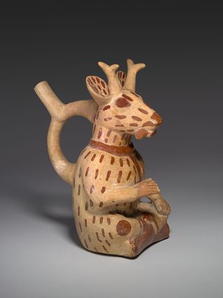 Vessel in the Form of a Deer Impersonator
