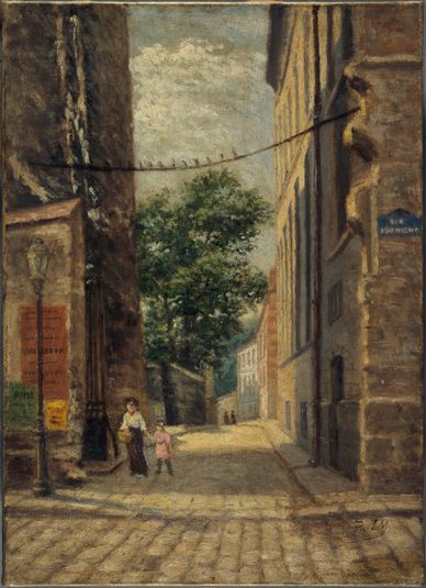 La rue Rataud, au coin de la rue Lhomond