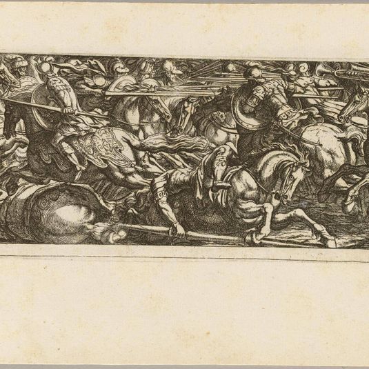 Cavalry Attack with Soldiers Fleeing