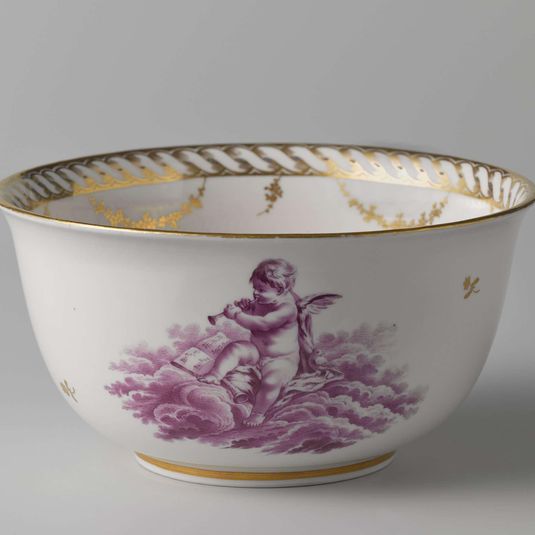 Bowl with a putto on clouds