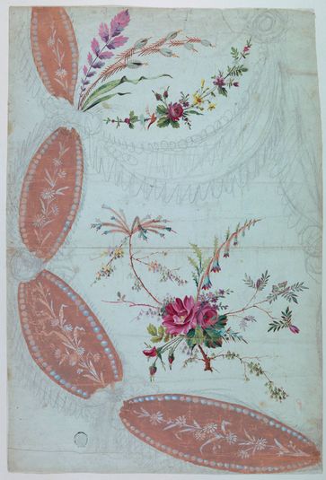 Design for the Embroidery of the Lower Front Part of an Overskirt of the "Fabrique de St. Ruf"