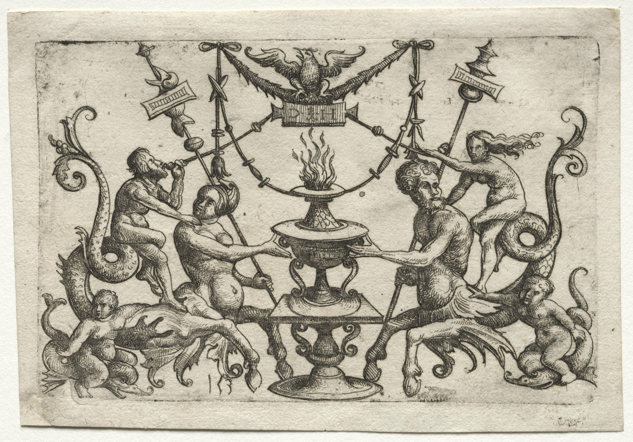 Ornament with Siren and Triton
