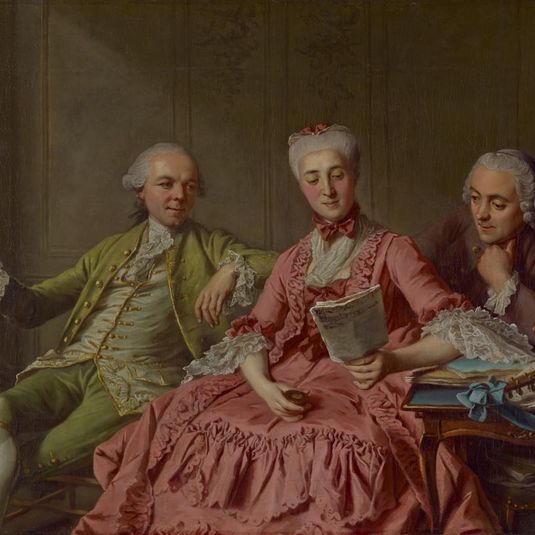 Presumed Portrait of the Duc de Choiseul and Two Companions