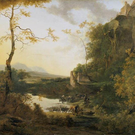 Italian Landscape with a Pool