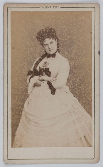 Portrait d'Antonia Stella Zélie Rousselot (-1881), dite Reynold, actrice de théâtre entre 1867 et 1879.