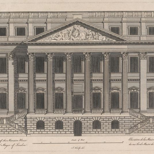 Elevation of the Mansion House, London