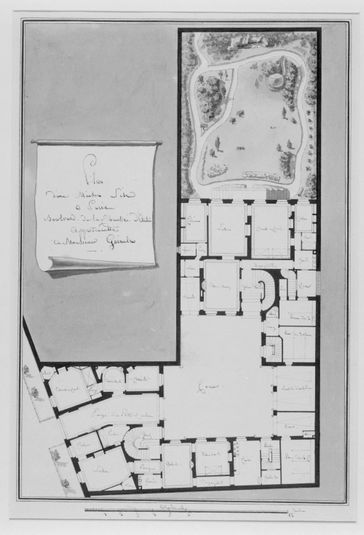 Plan d'une maison sise appartenant à Monsieur Girault, boulevard de la Chaussée-d'Antin, actuel boulevard des Italiens 9ème arrondissement