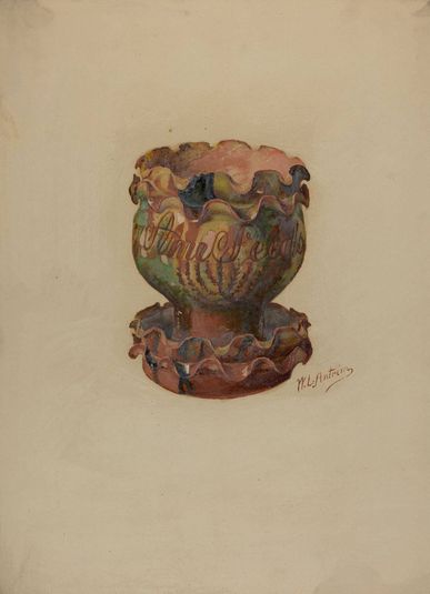 Pa. German Flower Pot and Tray
