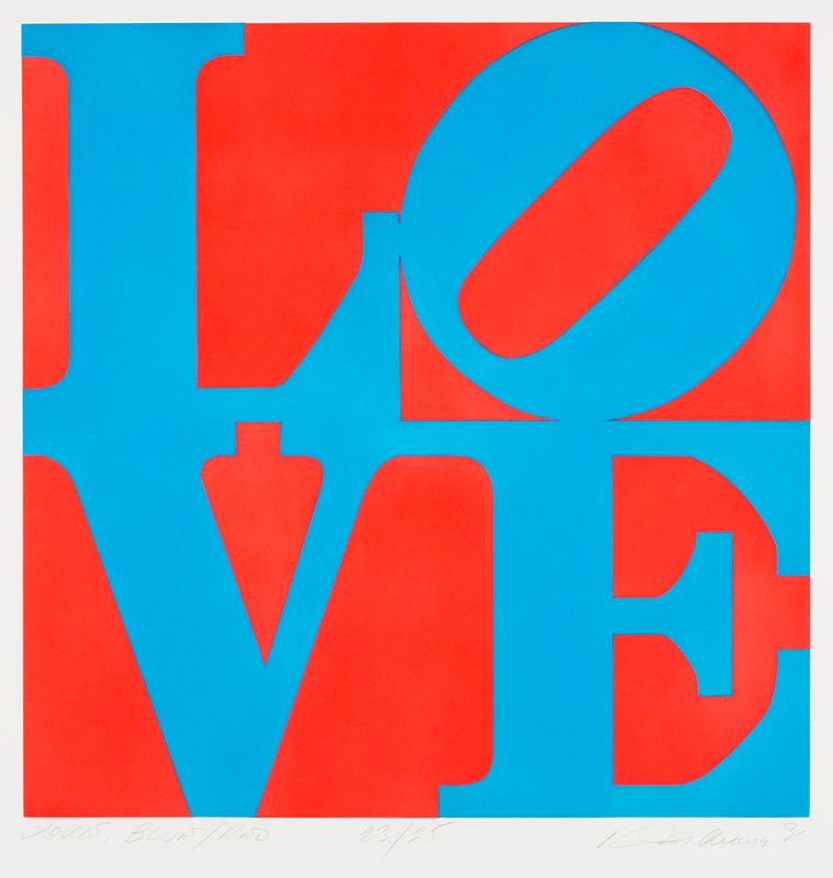 LOVE, BLUE/RED