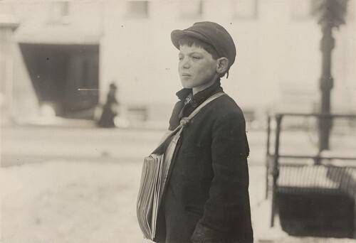 Tony Casale, "Bologna," 11 years old been selling newspapers for 4 years, Hartford, Connecticut, March 1909