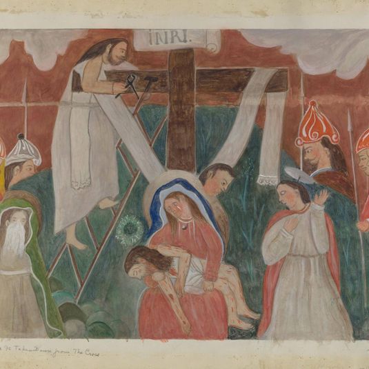 Station of the Cross No. 13: "Jesus is Taken Down from the Cross