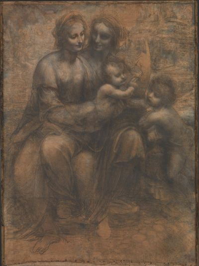 The Virgin and Child with Saint Anne and the Infant Saint John the Baptist ('The Burlington House Cartoon')