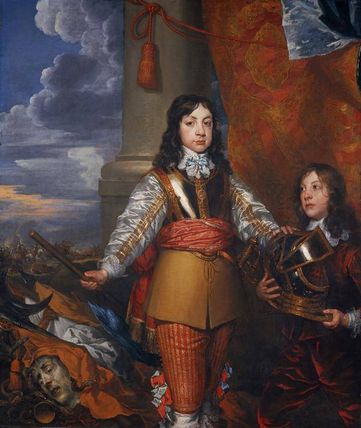 Charles II, 1630 - 1685. King of Scots 1649 - 1685. King of England and Ireland 1660 - 1685 (When Prince of Wales, with a page)