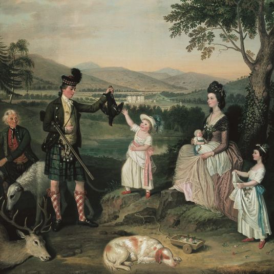 A Family Portrait of John, 4th Duke of Atholl with his First Wife, the Hon. Jane Cathcart
