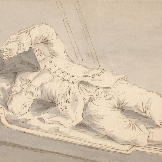 Man Asleep in a Bunk on Board a Ship