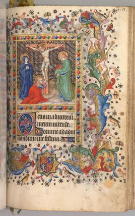 Hours of Charles the Noble, King of Navarre (1361-1425): fol. 185r, Crucifixion