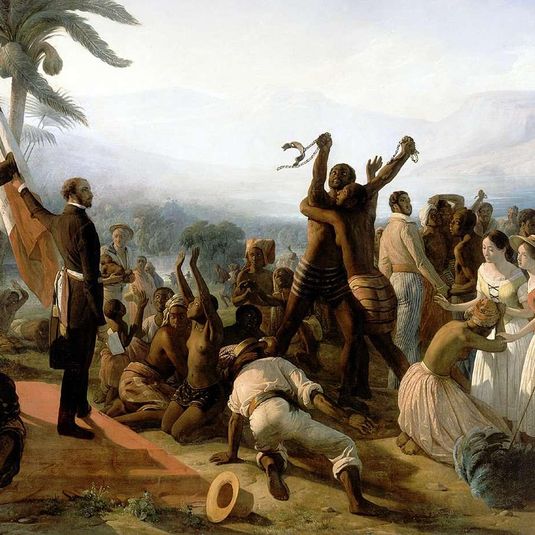 La proclamazione dell'abolizione della schiavitù nelle colonie francesi il 27 aprile 1848