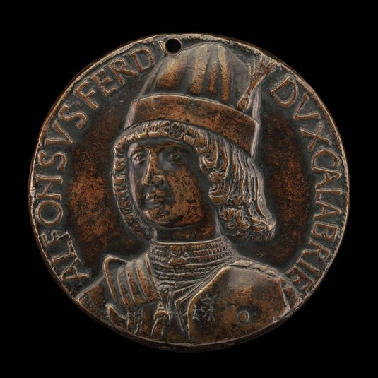 Alfonso II of Aragon, 1448-1495, Duke of Calabria 1458, afterwards King of Naples 1494 [obverse]