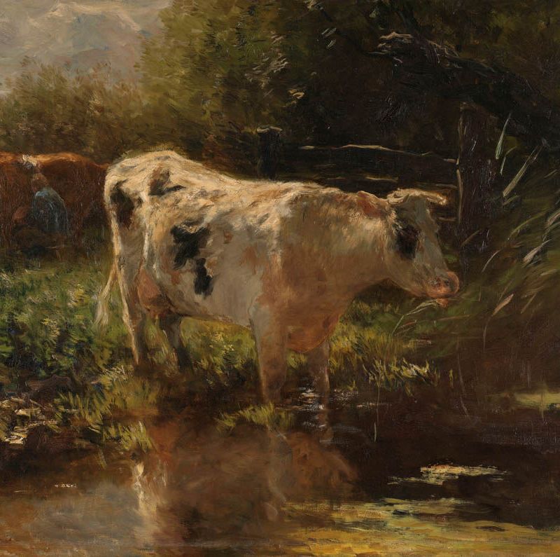 Willem Maris - Cow beside a Ditch Smartify Editions