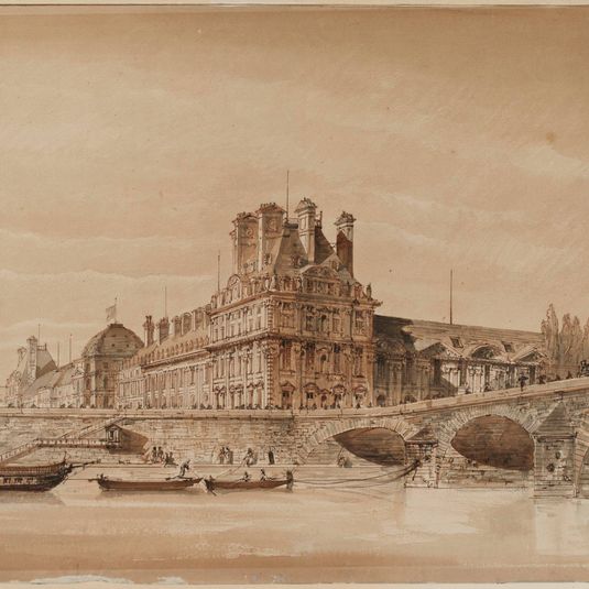 Le pont Royal et les Tuileries en 1857.
