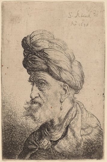 Bust of a Man with a Turban Facing Left